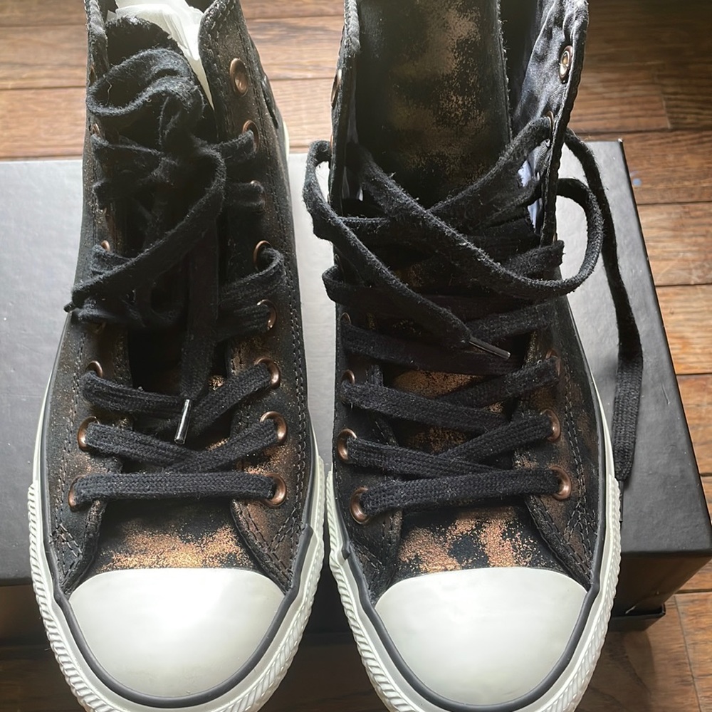Copper and Black Converse